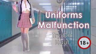 Uniforms with Mini Skirts | Try On Haul