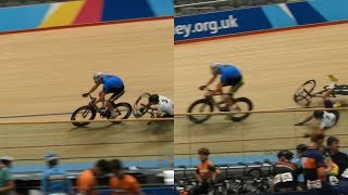 Crash at Dave Creasy 6 Day Madison