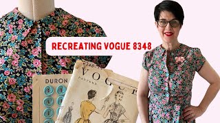 Sewing a 1950's Style Shirtwaister Inspired by Vintage Vogue 8348