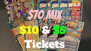 $70 Mix of $10 and $5 Georgia Lottery tickets