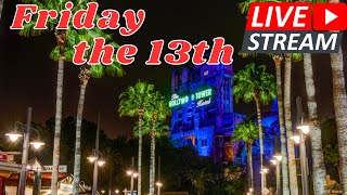 🔴 LIVE from Hollywood Studios: Riding Tower of Terror until Park Closes on Friday the 13th