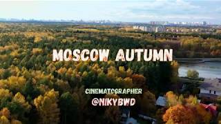 Above Moscow fall from drone 4k / Осень в Москве с дрона