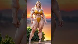 AI LookBook Muscle Girl | Girl Flexing Biceps | Female Biceps #fitness #ai #lookbook