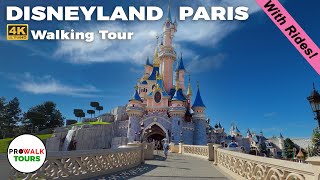 Disneyland Paris - Complete Walkthrough with Rides - 4K - with Captions