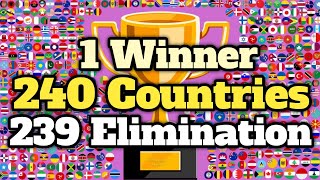 240 Countries & 239 Elimination Marble Race Tournament in Algoodo - World Marble Race