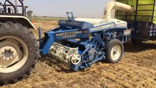 Straw reaper india (Machine used to make straw from stubble of wheat after combine harvester.)