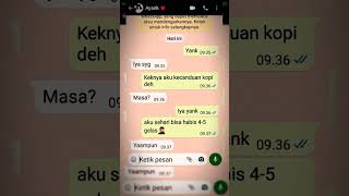 chat wa lucu || kecanduan kopi