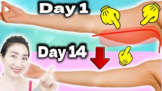 How to Lose Arm Fat in 14 DAYS AT HOME/ Bat Wings Massages & Exercises