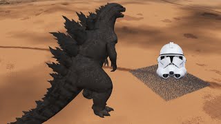 Godzilla vs Storm Trooper Army Ultimate Epic Battle Simulator 2 UEBS 2 Star Wars Mod