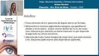 Artigo: Glaucoma Associado a Tumores Intra-oculares - Ariane Moreira - Glaucoma