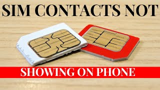 Sim Contacts not showing on Phone Solved | All phones