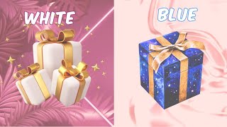 💪Choose your gift 🎁💝🔥|| 2 gift box challenge white, & blue #giftboxchallenge #ChooseYourGiftBox