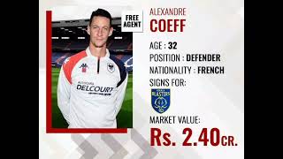 @keralablasters. Signs French Defender.