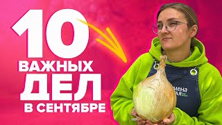 10 РАБОТ В САДУ И ОГОРОДЕ В СЕНТЯБРЕ!