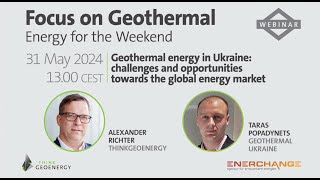 Webinar - Geothermal Energy in Ukraine: challenges + opportunities towards the global energy market