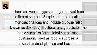 What are the different types of sugar