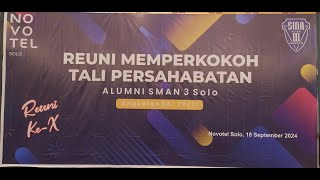 🔴📡LIVE REONI MEMPERKOKOH  TALI PERSAHABATAN ALUMNI  SMA N  3 SOLO