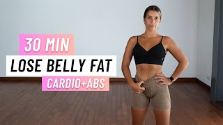 30 MIN CARDIO & ABS Workout - Lose Belly Fat At Home (No Repeats)