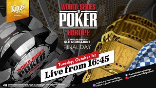 🏆 Finaltag des €25k WSOP Europe 2024 NLH GGMillion$ Events #8, live aus dem King's 👑 🎙️Hachi