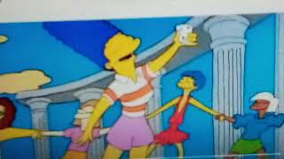 The Simpsons Marge and I sings your welcome and does Bart bends that way