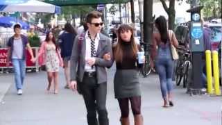 Lea Michele and Dean Geyer in NYC French