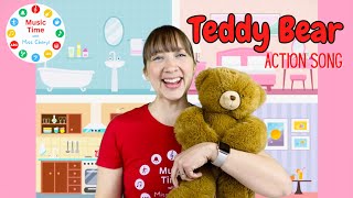 Teddy Bear 🎶 Children's Action Song 🎵 Music Time with Miss Cheryl