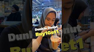 Dunkin Donut buy 1 get 1! Salted caramel juara, cappucino juga ada! Review di video ya #makan #kopi