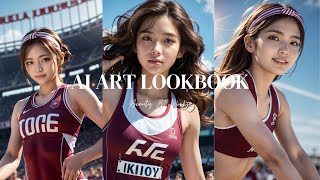 【4K】 Track and Field Athlete Beauty/육상 선수 미녀/陸上アスリート美女vol1 AI ART LOOKBOOK #AI美女 #画像生成 #デジタルアート