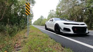 Screaming Catless Full Exhaust Camaro ZL1 1LE Launch and Fly Bys