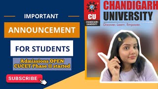 Chandigarh University admission phase 2 started? 🤔 #chandigarhuniversity