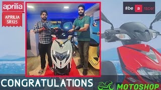 #Aprilia #SR125 Delivery Ceremony of Mr. KAMAL CHAND BALMIKI from #MOTOSHOP #apriliastore #kolkata 🛵