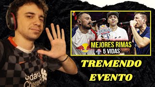 EL MEJOR EVENTO POR MUCHO | REACCION A LAS MEJORES RIMAS de RED BULL 5 VIDAS 2024