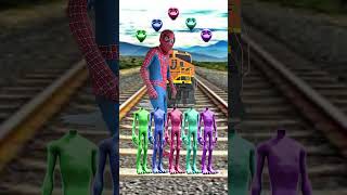 equal dame tu cosita 5 different colors alien dance vs herd of pac-man & train driver tom #shorts