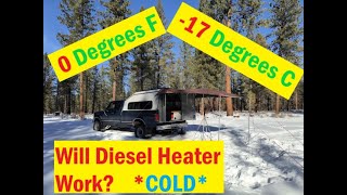 Chinese Diesel Heater, Extreme cold weather test