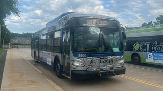 CTtransit 2018 New Flyer Industries XD40 #8600 Ride on route HNB