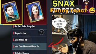 Snax React Joker and kaashvi voice pack || Bgmi voice pack funniest reaction sanx || Bgmi