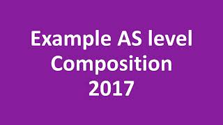 Example AS Composition 2017 Quartet in C minor