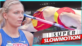 [SuperSlowMotion] Top 5 Women High Jump Slow Motions European Championship Zurich