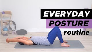 Pilates for Posture Routine | 15 MIN AT-HOME PILATES