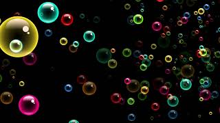 HD FLOATING RAINBOW BUBBLES Animation Background Screensaver Footage