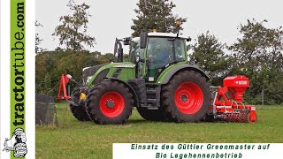 Güttler Greenmaster 300 hinterm Fendt beim Bio Legehennenbetrieb Herding