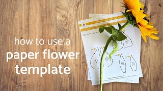 How to Use a Paper Flower Template | DIY Paper Flowers