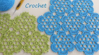 Очень просто! Цветочные мотивы ВЯЗАНИЕ КРЮЧКОМ для начинающих EASY Flower Pattern Crochet