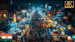 Bangalore, India🇮🇳 Bustling Streets in the Evening of Old Town (4K HDR)