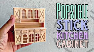 Amazing Mini Kitchen Cabinet From Popsicle Sticks | DIY Miniature Furniture