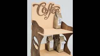 Coffee Bags 4 Tier Floor Merchandise Display Stand Collapsible Shelving Unit - SKU: 908