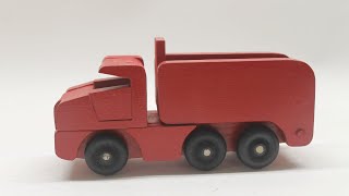 See a wooden dump truck built step-by-step