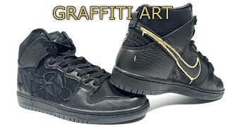 2022 Nike SB Dunk High Faust Black Gold Review - Graffiti Art