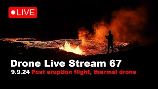 LIVE 9.9.24 Exploring the previous eruption site with a thermal drone