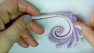 Вязание крючком,мотив "Завиток "how to crochet,crochet,crochet tutorial